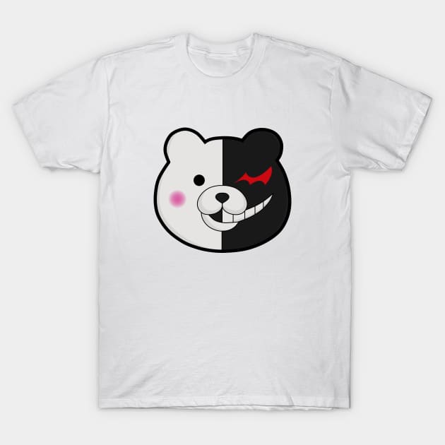 Monokuma Face - Anime Daganronpa T-Shirt by IQ_Design16